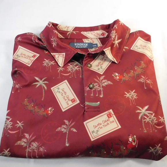 Windham Pointe Other - Windham Pointe Santa North Pole Burgundy Shirt XXL